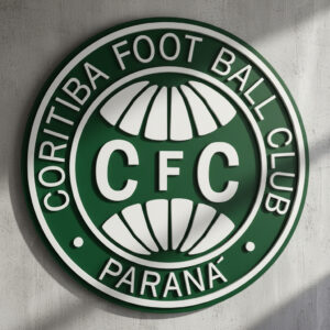 Quadro - Escudo do Coritiba Foot Ball Club de MDF 3D