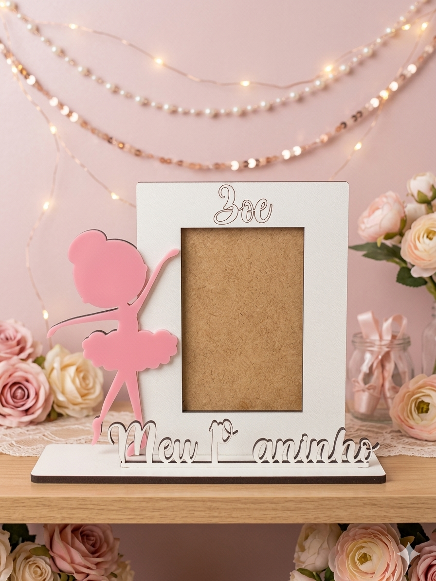 Mini Porta Retrato Bailarina – Personalizado – Foto 7,5x5cm