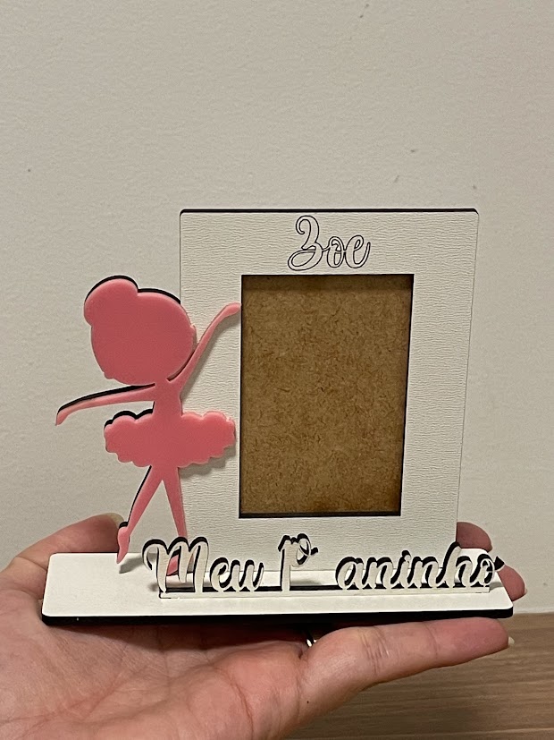 Mini Porta Retrato Bailarina – Personalizado – Foto 7,5x5cm - Imagem 3
